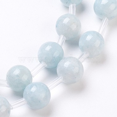 Brins de perles de célestite / célestine naturelles(G-I203-A-8mm)-5
