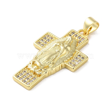 Brass Micro Pave Cubic Zirconia Pendants(KK-A212-05C-G)-2