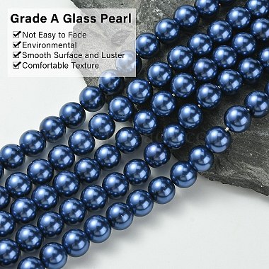 Brins de perles de verre écologiques(HY-A008-10mm-RB069)-3
