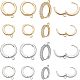 SUPERFINDINGS 16Pcs 4 Style Brass Micro Pave Cubic Zirconia Huggie Hoop Earring Findings(FIND-FH0004-02)-1