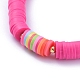 Handgemachte Polymer Clay heishi Perlen Stretch Armbänder(BJEW-JB05088-04)-2