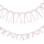 2 Styles Cloth Bowknot Banners, for Party Festivals Home Decorations, Pink, 1480~1780mm(AJEW-SP0002-70B)