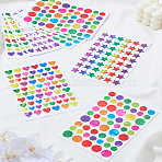 15 Sheets 3 Styles Holographic PVC Waterproof Self Adhesive Laser Stickers, Rainbow Color Decals for Art Craft, DIY Scrapbooking, Mixed Shapes, 101~151x100~151x0.1mm, 5 sheets/style(DIY-LP0003-80)