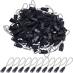 100Pcs Plastic Camera Strap Adapters, Side Release Buckle, Detachable Nylon Loop String Connector, with 100Pcs Brass Split Rings, Black, 74mm(FIND-GF0008-79A)