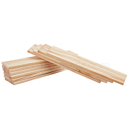 Unfinished Wood Sheets, Pine Wood Craft Supplies, Rectangle, Wheat, 200x40x6mm, 10pcs/bag(DIY-WH0034-92A)