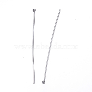 304 Stainless Steel Ball Head Pins, Stainless Steel Color, 50x0.7mm, 21 Gauge, Head: 2mm, about 25pcs/5g(X-STAS-D448-027P)