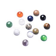 Gemstone Cabochons, Half Round/Dome, Mixed Stone, Mixed Color, 12x4mm(G-G528-12mm-M1)