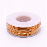 Matte Round Aluminum Wire, with Spool, Orange, 1.2mm, 16m/roll(AW-G001-M-1.2mm-17)