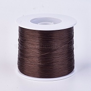 Flat Elastic Crystal String, Elastic Beading Thread, for Stretch Bracelet Making, Saddle Brown, 0.7mm, about 546.8 yards(500m)/roll(EW-F006-16)