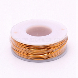 Matte Round Aluminum Wire, with Spool, Orange, 1.2mm, 16m/roll(AW-G001-M-1.2mm-17)