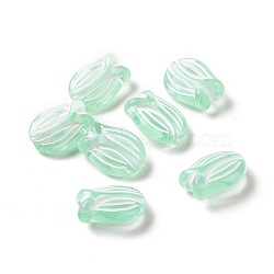 Transparent Acrylic Beads, Flower, Aquamarine, 16x11.5x7mm, Hole: 2mm, about 670pcs/500g(OACR-E015-29)