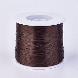 Flat Elastic Crystal String, Elastic Beading Thread, for Stretch Bracelet Making, Saddle Brown, 0.7mm, about 546.8 yards(500m)/roll(EW-F006-16)
