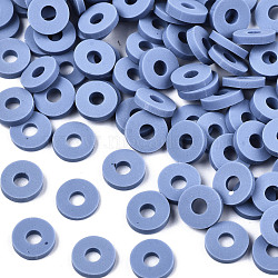 Handmade Polymer Clay Beads, for DIY Jewelry Crafts Supplies, Disc/Flat Round, Heishi Beads, Royal Blue, 6x1mm, Hole: 2mm, about 1175pcs/50g(X-CLAY-Q251-6.0mm-38)