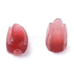 Plastic Beads, Flower, Dark Red, 10x6x6mm, Hole: 1mm(X-KY-N015-186)