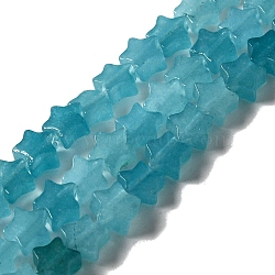 Dyed Natural Amazonite Beads Strands, Star, 6x5.5x2mm, Hole: 0.8mm, about 75pcs/strand, 14.57 inch(37cm)(G-G085-B30-02)