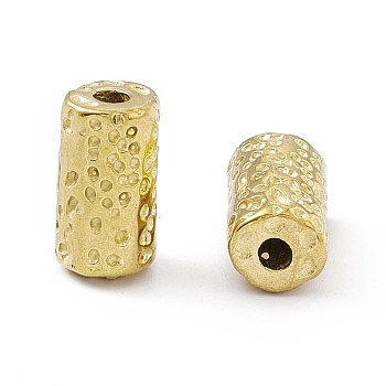 Vacuum Plating 201 Stainless Steel Beads, Column, Real 18K Gold Plated, 15x8x7.5mm, Hole: 2.5mm