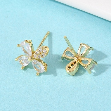Boucles d'oreilles &agrave; tige en laiton(EJEW-F400-01A-G)-4