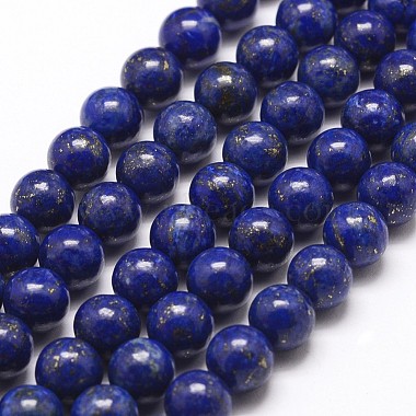 Natural Lapis Lazuli Bead Strands(G-G953-03-8mm)-4