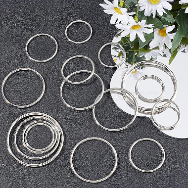 BENECREAT 28Pcs 4 Style Alloy Linking Rings(FIND-BC0003-33)-6