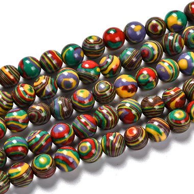 Colorful Round Malachite Beads