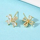 Boucles d'oreilles &agrave; tige en laiton(EJEW-F400-01A-G)-4
