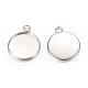 304 Stainless Steel Pendant Cabochon Settings(STAS-T004-06)-1
