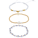 3Pcs 3 Style Rosary Bracelets Set with Virgin Mary Charm(BJEW-AR0001-04)-1