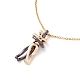 Hugging Human Infinity Love Pendant Necklace for Valentine's Day(NJEW-C005-01G)-1