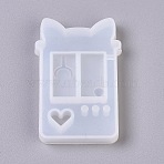 Shaker Mold, DIY Quicksand Jewelry Silicone Molds, Resin Casting Molds, For UV Resin, Epoxy Resin Jewelry Making, Claw Crane, White, 66.5x45x8.5mm(DIY-WH0152-05)
