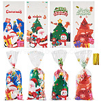 40Pcs 4 Styles  Christmas Theme OPP Self-adhesive Cookie & Snacks Package Bags, Snowman, 27.5x12.5cm, 10pcs/style, 4style.(CON-TAC0010-90A)