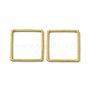 Brass Linking Rings, Square, Raw(Unplated), 15x15x0.8mm, Inner Diameter: 13.5x13.5mm(KK-B085-09C-03)