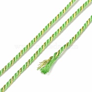 Polycotton Filigree Cord, Braided Rope, with Plastic Reel, for Wall Hanging, Crafts, Gift Wrapping, Pale Green, 1.5mm, about 21.87 Yards(20m)/Roll(OCOR-E027-02C-07)