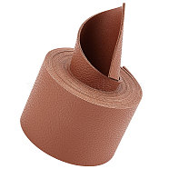2M Flat Single Face Lychee Pattern Imitation Leather Band, Sienna, 50x1.8mm, about 2.19 Yards(2m)/Roll(LC-WH0010-02C-03)