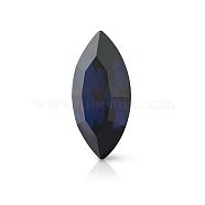 Preciosa&reg MAXIMA Crystal Fancy Stones, Czech Crystal, 435 14 615 Navette(Horse Eye), Dura Foiling, 30280 Dark Indigo, 8x4mm(X-PRC-FG8-30280)