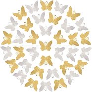 Brass Filigree Pendants, Butterfly Charms, Mixed Color, 11x13.5x3mm, Hole: 1.5mm, 2colors, 80pcs/color, 160pcs/box(KK-NB0002-18)