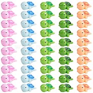 50Pcs 5 Colors Resin Ornaments Five Color Turtle Ornaments DIY Landscaping, Mixed Color, 32.5x21x13.5mm, 10pcs/color(JX880A)