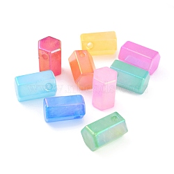 Electroplate Natural Quartz Pendants, Dyed, Faceted, Polygon, 21x13x12mm, Hole: 3mm(G-B017-02)