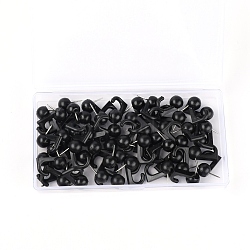 Plastic Hanger Hooks Set, with Iron Pin, Black, 24x11x14mm, 50pcs/set(FIND-WH0082-36A)