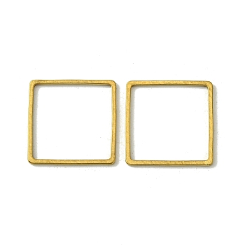 Brass Linking Rings, Square, Raw(Unplated), 15x15x0.8mm, Inner Diameter: 13.5x13.5mm