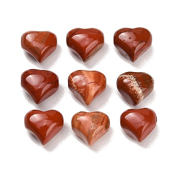 Natural Red Jasper Beads, Heart, 9~10x10~10.5x7~8mm, Hole: 1.4mm