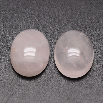 Oval Natural Rose Quartz Cabochons, 25x18x6mm