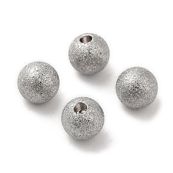 304 Stainless Steel Cord End, End Caps, Textured Round, Stainless Steel Color, 6mm, Hole: 1.6mm