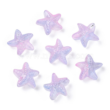 Pink Starfish Glass Beads
