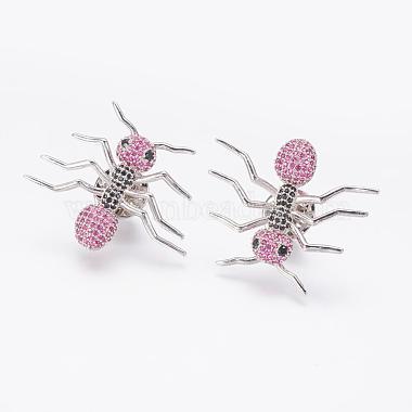 Brass Micro Pave Cubic Zirconia Brooches(ZIRC-L065-02)-2