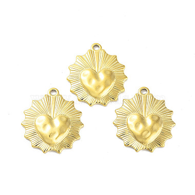 Golden Flower 304 Stainless Steel Pendants