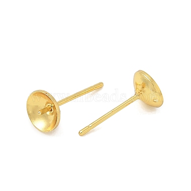 Brass Stud Earring Findings(KK-A300-29B-G)-2