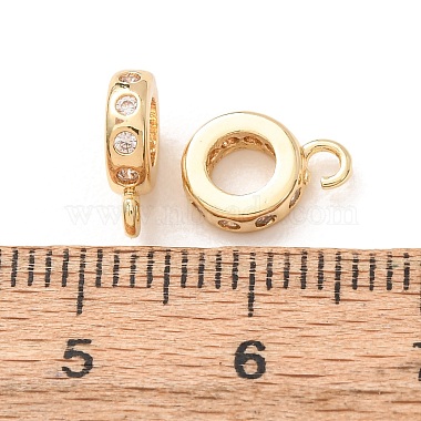 Brass Micro Pave Cubic Zirconia Tube Bails(CU-F942-20G)-3