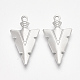 201 Stainless Steel Pointed Pendants(X-STAS-T045-23P)-1