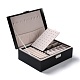 PU Imitation Leather Jewelry Organizer Box with Lock(CON-P016-B03)-6