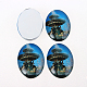 Овальные стеклянные кабошоны с рисунками(X-GGLA-N003-13x18-F32)-2